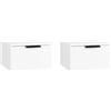 vidaXL Nachtkastjes wandgemonteerd 2 st 34x30x20 cm wit