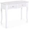 BIZZOTTO Consolle shabby in MDF due cassetti Bianca CHARELENE L 90x40x h78 cm