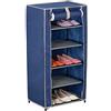 FRAS Armadio Guardaroba SCARPIERA Slim in TNT, Telo ASPORTABILE X Uso SCAFFALE, CM. 44X30X H. 89.
