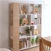 Meyvaser.com Ecommerce Company Scaffale decorativo, libreria, separatore per ambienti, finitura in rovere e bianco, dimensioni: 176 cm (altezza) x 129 cm (larghezza) x 28 cm (profondità)