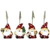 cosedacasa Babbo Natale Rosso con Pinza segnaposto Porta Foto per addobbo tavola di Natale Decorazioni Natalizie Set da 12