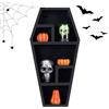 Generic Scaffale a bara di Halloween, mensole galleggianti gotiche a bara - Scaffale galleggiante per bara, libreria creativa a forma di bara, grande scaffale decorativo per bara