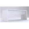 TIME Scrivania per ufficio o casa Bianca | Larghezza 180 cm | Profondità 65 | Altezza 74 cm