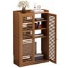 Generic Mobilettos Nascondi Router Materiale di Bambù Addensato Design Cavo Archiviazione Multipla Armadio per Router in Legno per La Decorazione Della Parete(Brown,59 * 25 * 97cm)