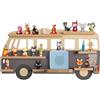 Todeco Scaffale magnetico per Tonie Box e Tonies, spazio sufficiente per fino a 20-25 personaggi tonie, per ragazzi e ragazze, Autobus grigio