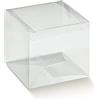 Generic Scatola per bomboniera 10x10x12 cm | Scatole per creazioni bomboniere Vari Colori e Materiali | Cerimonia Fai da Te Made in Italy (10 Pezzi in PVC Trasparente)