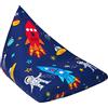 Ready Steady Bed Poltrona a Sacco da Bambino 96x120x96cm, Comodi Piramide Forma Pouf con Riempimento, Beanbag Morbida per la Stanza dei Giochi (Ragazzo dello spazio)