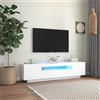 Azzrora Mobile per TV con Luci LED Bianco, 160x35x40 cm, Mobili per Soggiorno Moderno