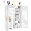 Home Décor A Parete Scaffale Galleggiante Scatola Portaoggetti Per Ripiano Router Scatola Decorativa Per Quadri Multimediali Per Scatola Elettrica Porta Set-top Box (Color : Bianca, Size : 42x10x50cm)