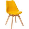 ATMOSPHERA CREATEUR D'INTERIEUR - Sedia baya gambe in faggio giallo