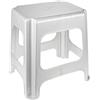 keeeper Maxi-Sgabello, Plastica resistente (PP), 41 x 33,5 x 42,5 cm, Max, Argento