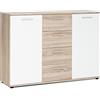 AVANTI TRENDSTORE - Jack - Sideboard con ante e cassetti in colore rovere artigianale e bianco. Disponibile in diverse misure. (Quercia Sonoma, 120 x 85 x 35)