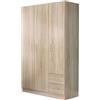 milani home - armadio di design con 3 ante 2 cassetti di design moderno contemporaneo cm 120 x 52 x 190 h