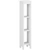 [en.casa] Scaffale a 3 Ripiani 80 x 17 x 17 cm Mobiletto Basso da Bagno Portaoggetti per Ingresso/Corridoio/Sala - Bianco