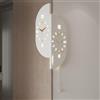 Vnook Lampada da Parete con Orologio, Moderno Orologio angolare bifacciale, Alimentazione a Spina, Decorazione da Parete Moderna for Camera da Letto e Soggiorno