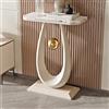 Hltdzer Tavolo Console Moderno di Accento per Ingresso Divano con Base Forma di Goccia Lampada Sospensione Palla Tavolo di Accento Stretto Lungo(L,50 * 30 * 75CM/19.7 * 11.8 * 29.5IN)