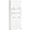 kleankin Armadietto da Bagno, Mobile Alto 80x33.5x190 cm Bianco