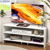 HOMCOM Mobile TV ad Angolo 47 max con 2 Ripiani Aperti, Mobile porta TV Moderno in Truciolato, per Camera da Letto e Soggiorno, 110x36x45 cm, Bianco