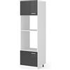 Vicco Mobile cucina microonde R-Line, Antracite lucido, 60 cm, per la libera combinazione all'interno di sistemi cucina modulari