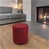 Liberoshopping Pouf Tondo Dante D 40 cm, Sgabello Poggiapiedi Imbottito in Tessuto Antimacchia Idrorepellente, Design Moderno, 100% Made in Italy (Verde) (Bordeaux)