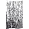 DESIGN DELIGHTS Bello PARAVENTO Wave 3 | 170x120 cm (HxP), Parete divisoria in Vimini | 3 Parti, Schermo, divisorio per Stanza di derivazione, salici Divisorio | Colore: Nero