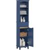 SoBuy Mobile alto da bagno Mobile colonna bagno salvaspazio Armadio da terra Colore blu 35x30x170 cm BZR112-B
