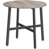 VASAGLE Tavolo da pranzo, tavolo da cucina rotondo, per soggiorno, ufficio, 80 x 75 cm (diametro x altezza), stile industriale, grigio melange e nero inchiostro KDT080G01