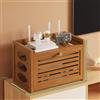 AYHARYLH Mobiletto Portaoggetti Per Router WiFi,Immagazzinaggio Nascondi Cavi,Multifunzionale Organizer La Gestione Dei,Per Casa E Ufficio(Brown,40.5x20x28cm)