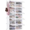 OHMG Mobiletto scarpa, 10 livelli di stoccaggio, 40 paia di ripiani, scarpiera, armadio con porta per ingresso soggiorno, camera da letto, mobile per scarpe da ingresso, scaffale per scarpe