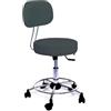 GALIZIA prjme GALIZIA Sgabello da Lavoro per centri estetici ambulatorio Medico e dentistico, tatuatori, con Ruote, 360°, Imbottitura altezza 7cm D37 Finta Pelle (GRIGIO)