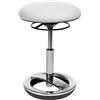 Topstar Sitness Bob Sgabello, Piede Anello in Alluminio, Rivestimento in Tessuto Bianco