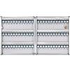 MARJIN Cassetta Portachiavi a Parete Cassetta Portachiavi Auto agenzia immobiliare Cassetta Gestione Chiavi 12/24/32/48/72 Cassetta organizzazione Chiavi con Serratura(Silver,72 Bits)