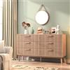 HFASD Cassettiera con 6 cassetti, larghezza 100 cm, in legno, per camera da letto, soggiorno, corridoio, ufficio, 100 x 34 x 73 cm
