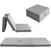 nana shop Materasso pieghevole per ospiti, materasso pieghevole, 3 pezzi, altezza 10 cm, materasso pieghevole, letto pieghevole, a cubo (grigio, 180 x 65 x 10)