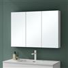 Mai & Mai Armadietto a Specchio 100x15x70cm, Specchio con Pensile per Bagno con 3 Ante Bianco opaco Spiegelschrank 02