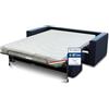 Kiby® Materasso per Divano Letto 160x190 alto 12cm, (Certificato OEKO-TEX® e CERTIPUR™), Tessuto 3D Termoregolabile, Sfoderabile e lavabile