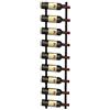 COSTWAY Portabottiglie Vino da Parete, Cantinetta Vino da Parete per 6/9 / 12 Bottiglie, Porta Bottiglie di Vino in Metallo per Cucina, Sala da Pranzo, Cantina, Bar (22 x 13,5 x109 cm)