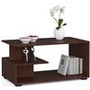 AKORD | Tavolino da Caffè in Legno | Tavolo Salotto Moderni | Credenza per il Soggiorno | Arredamento Casa | Tavolini a 3 livelli | Piano in laminato 16mm | 90 x 45 x 51 cm | Wengé