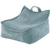MISIOO Pouf per bambini, Puffy Square, poltrona per bambini, in velluto, ideale per la cameretta dei bambini, facile da lavare, luce ed elegante, 77 x 67 x 50 cm, blu