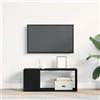 Genérico Set Mobile TV Rovere Nero 80 x 24 x 32 cm Legno Multistrato,Nero,7.25kg,862694