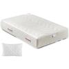 ITALYMATERASSI Materasso Una Piazza e Mezza MEMNATURE Sfoderabile 120x190 cm in Memory Foam con 1 Cuscino, Alto 20 cm, Antiacaro e Antibatterico, Dispositivo Medico Detraibile, Made in Italy