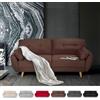 Produce Shop Divano Letto clic clac 3 posti Design Nordico reclinabile in Tessuto Fortaleza - Marrone