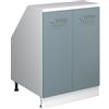Vicco Mobile cucina sottotetto R-Line, Grigio-blu, 60 cm con 2 porte, carcassa 60 cm profondità, per la libera combinazione all'interno di sistemi cucina modulari