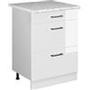 Vicco Mobiletto base per cucina R-Line, Bianco lucido, 60 cm