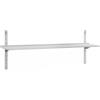 Ristoattrezzature - Mensola a parete liscia in acciaio inox 140x40x3,5h cm
