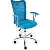 AVANTI TRENDSTORE Migalli - Sedia da ufficio in tessuto a rete traspirante con braccioli, girevole e su rotelle, altezza regolabile, in diversi colori disponibile, dimensioni: LAP 58x86-96x52 cm