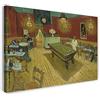 Printed Paintings Stampa su Tela con Telaio (80x60cm): Vincent Van Gogh - La caffetteria Notturna di Arles (1888) - Quadri Moderni