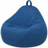 bananair - Pouf Poltrona Sacco con Imbottitura in Schiuma - Morbido e Confortevole - Fodera Lavabile - Pratico e Facile da Trasportare - Pouf Sacco per Tutta la Famiglia (80x70 cm, Blu)