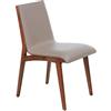AC ANGEL CERDÁ Angel Cerdá - Sedia Imbottita Sala da Pranzo in Ecopelle Tortora | Sedie Moderne, Design Minimalista, Elegante | 46 x 59 x 82 cm, Gambe in Legno Massello di Frassino | per Sala da Pranzo, Soggiorno