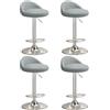 HDHNBA Set di 4 Sgabelli da Bar Regolabili, Sgabelli Girevoli Moderni ed Ergonomici con Schienale per Bancone Cucina, Rivestiti in Pelle PU con Schienale Basso